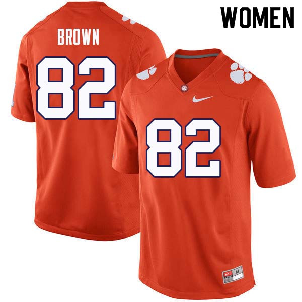 Women #82 Will Brown Clemson Tigers College Football Jerseys Sale-Orange - Click Image to Close